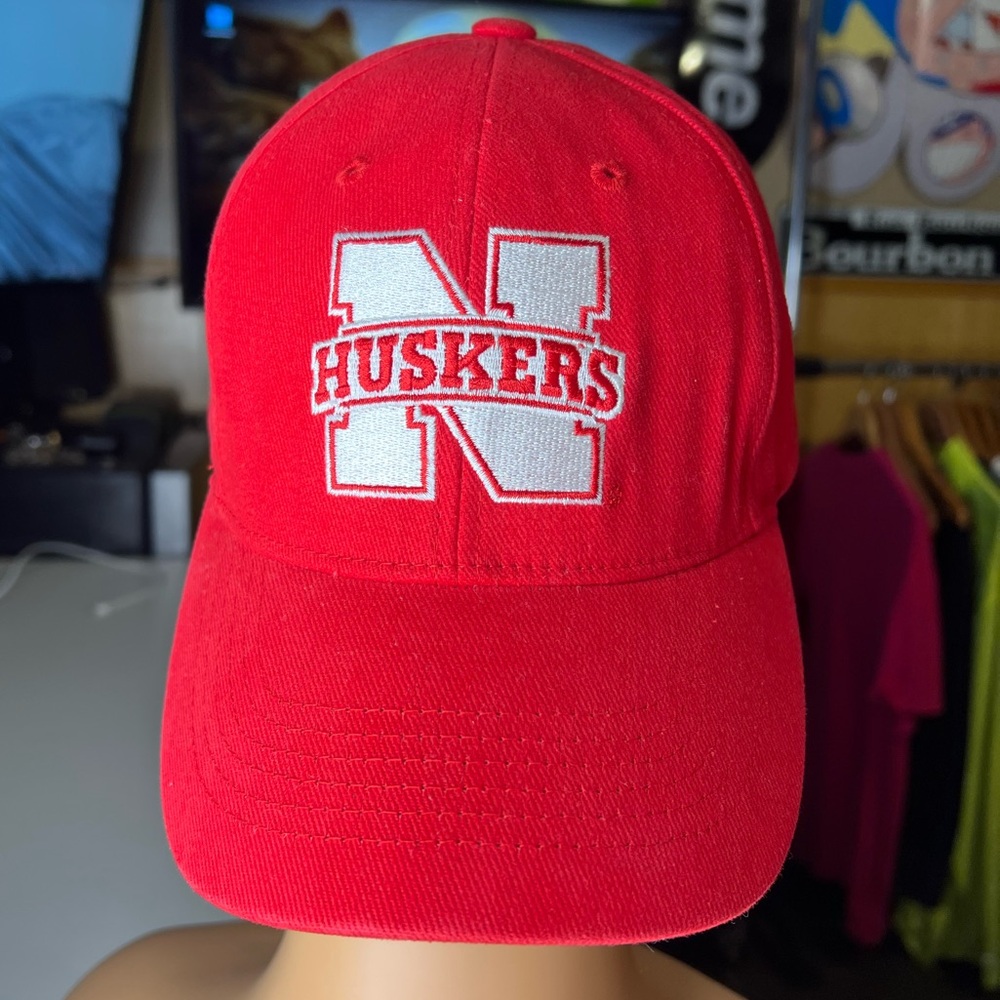Red Huskers Velcro Baseball Cap